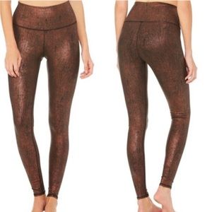 ALO Yoga Shimmering Brown Leggings